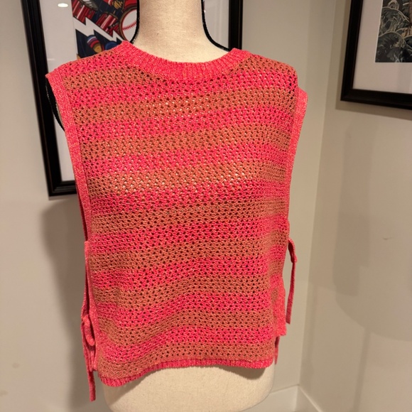 Rag and Bone - Carson Striped Crochet Tank - Size L - Picture 2 of 2
